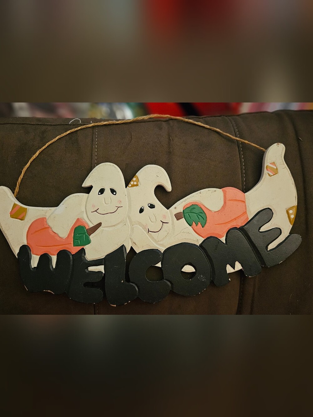 Welcome Ghosts Halloween Door Hanger